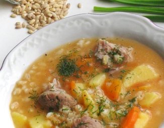 Суп с перловкой по-шотландски