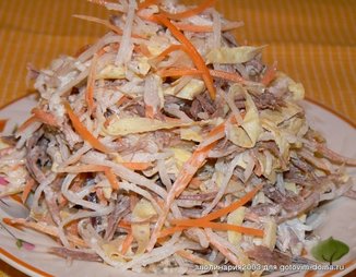 Мясной салат с дайконом «Загадка»